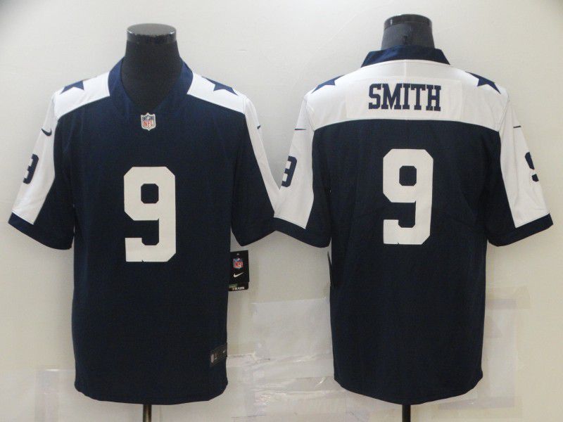 Men Dallas Cowboys #9 Smith Blue Nike Vapor Untouchable Limited 2021 NFL Jerseys